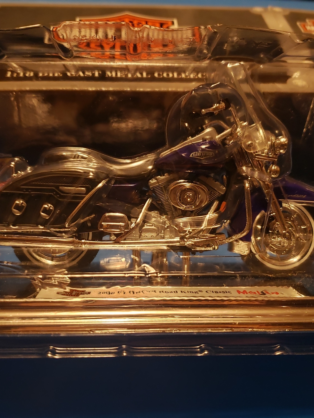 Harley-Davidson Purple Die-Cast Motorcycle Model - Home Accent